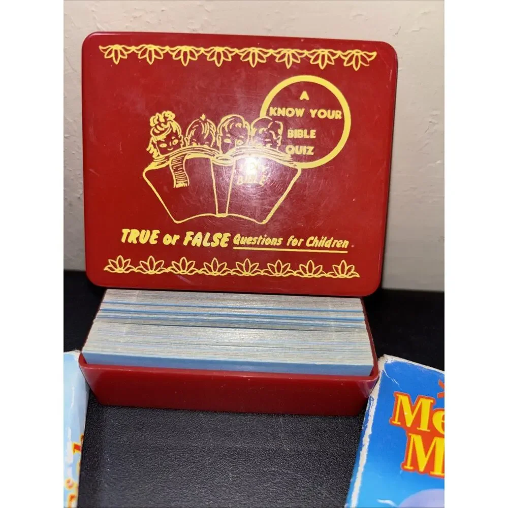 Know Your Bible Quiz True False Quiz, Go Fish & Memory Match Games For Children